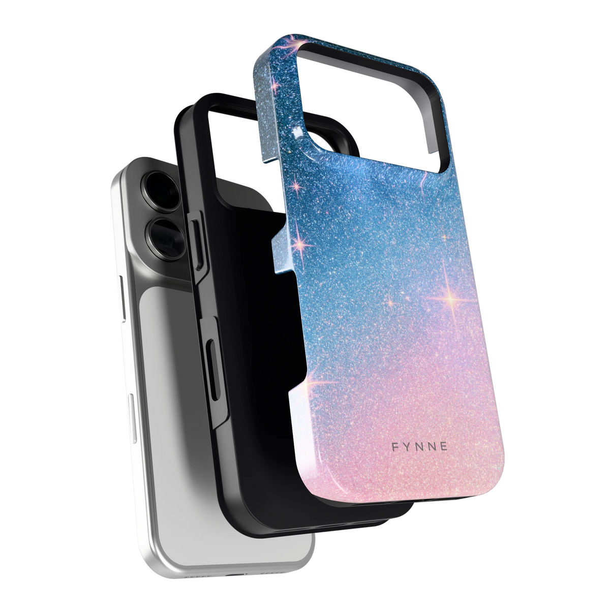 Glitter Sterrenhemel hoesje voor iPhone 18 Pro, los van de telefoon