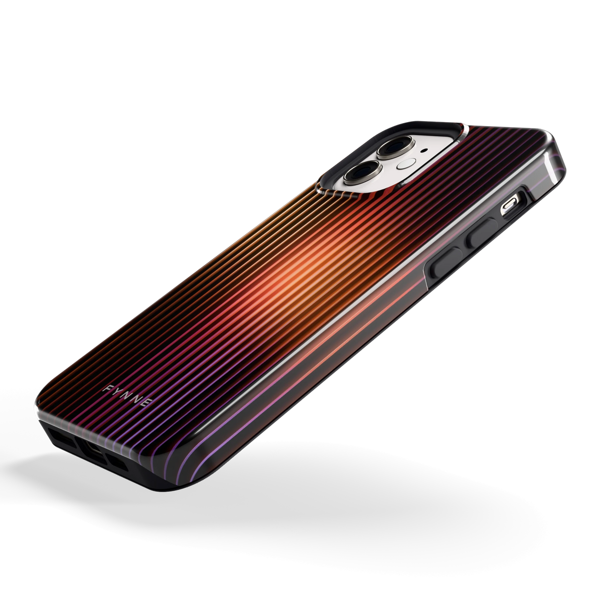 Gloeiende Lijnen hoesje voor iPhone 12, schuin