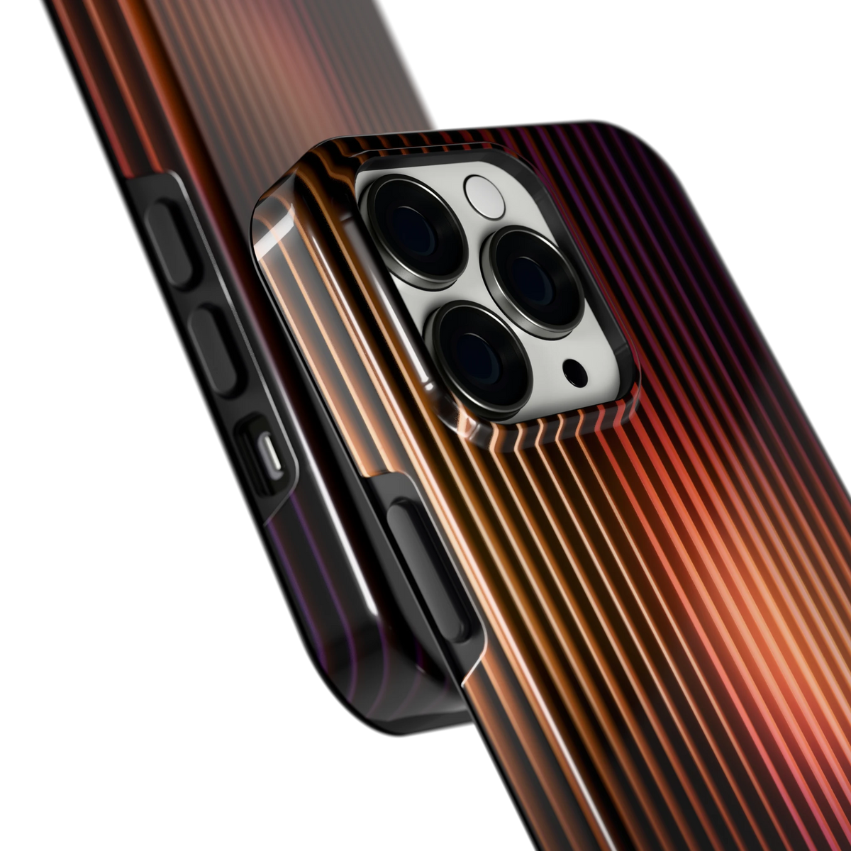 Gloeiende Lijnen hoesje voor iPhone 13 Pro, close-up