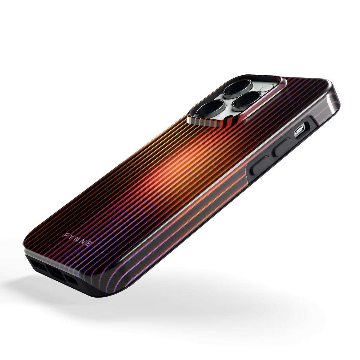 Gloeiende Lijnen hoesje voor iPhone 14 Pro, schuin