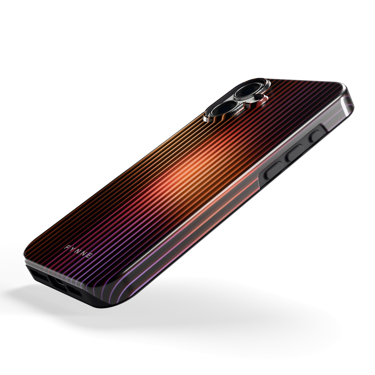 Gloeiende Lijnen hoesje voor iPhone 16 Plus, schuin