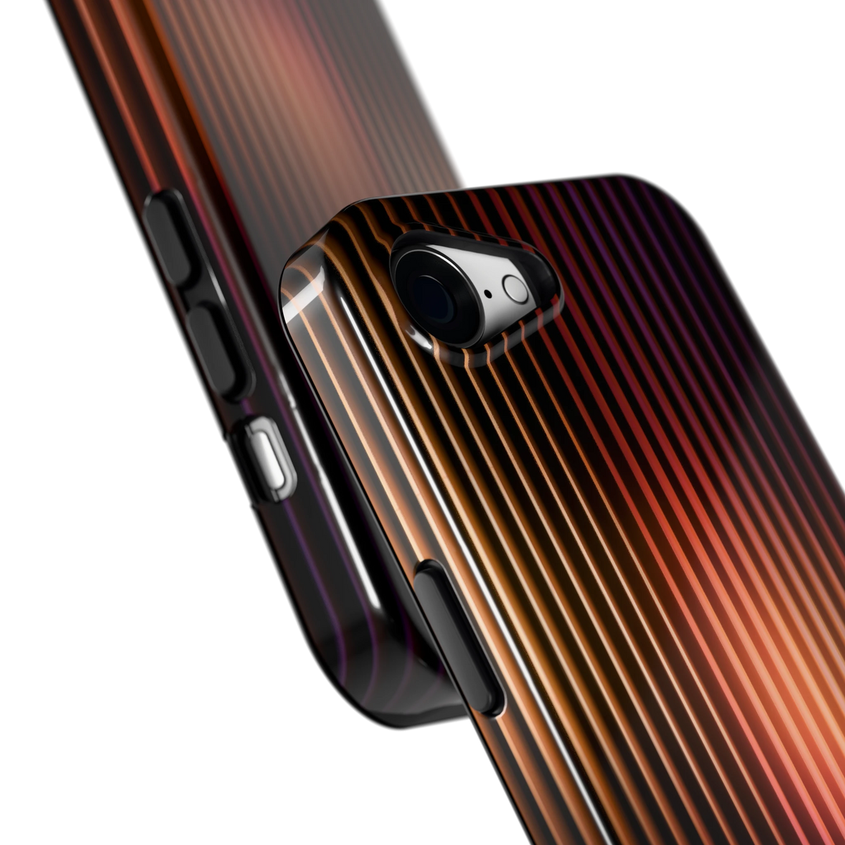 Gloeiende Lijnen hoesje voor iPhone 16e, close-up