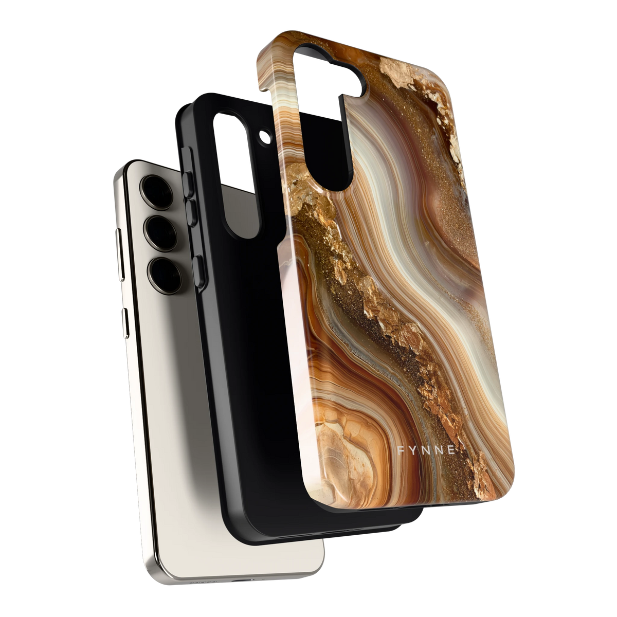 Gouden Agaatgolf hoesje voor Galaxy S23, los van de telefoon