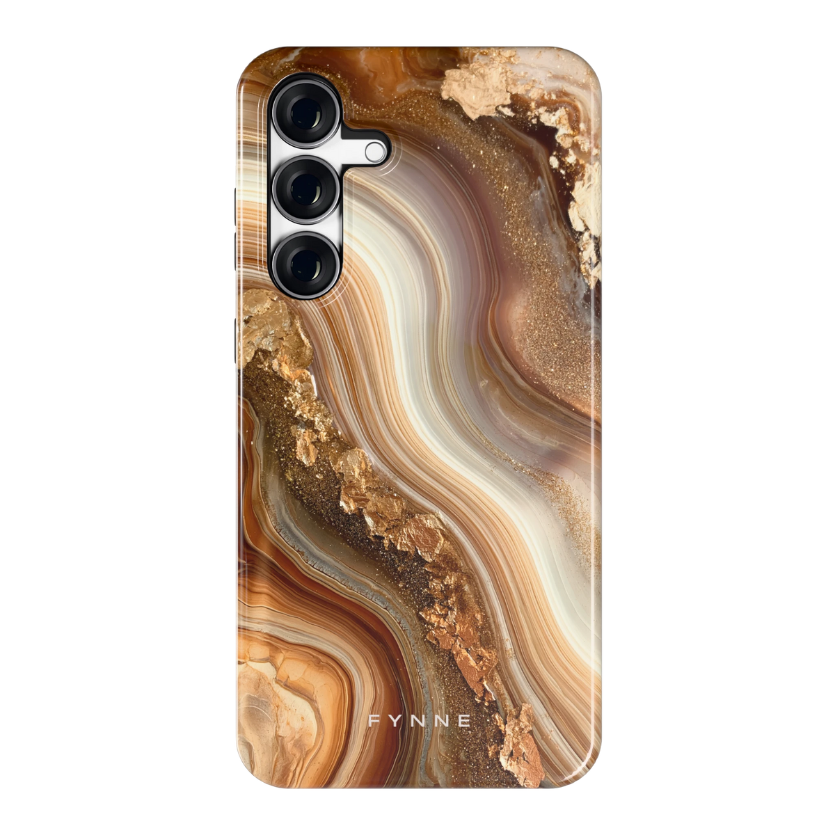 Gouden Agaatgolf hoesje voor Galaxy S25 FE, achterkant