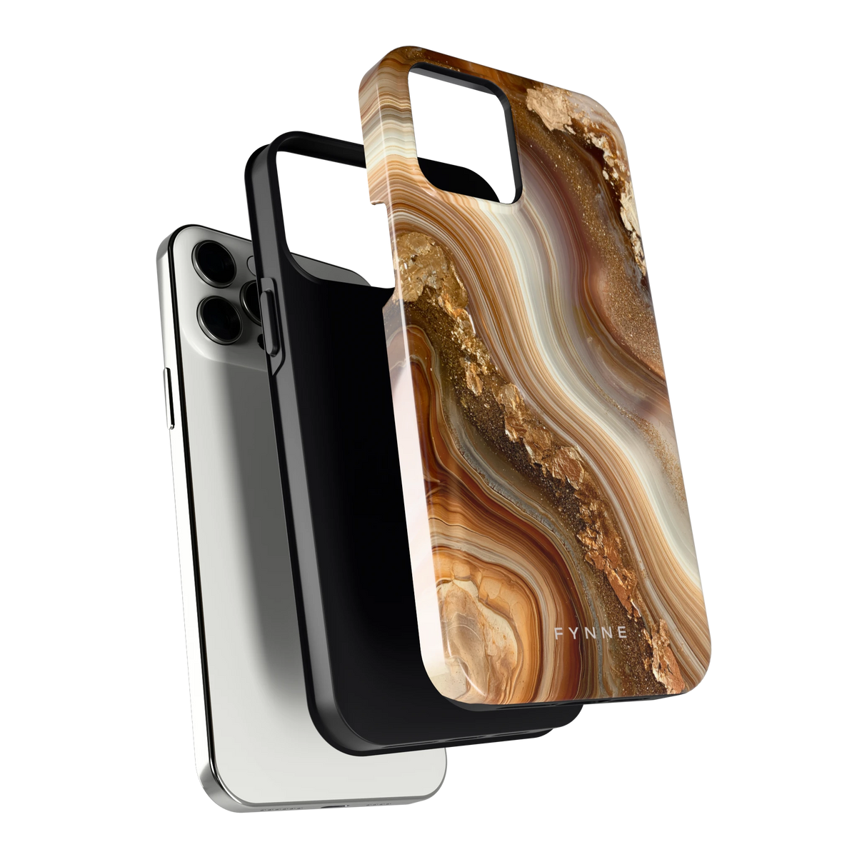 Gouden Agaatgolf hoesje voor iPhone 12 Pro Max, los van de telefoon