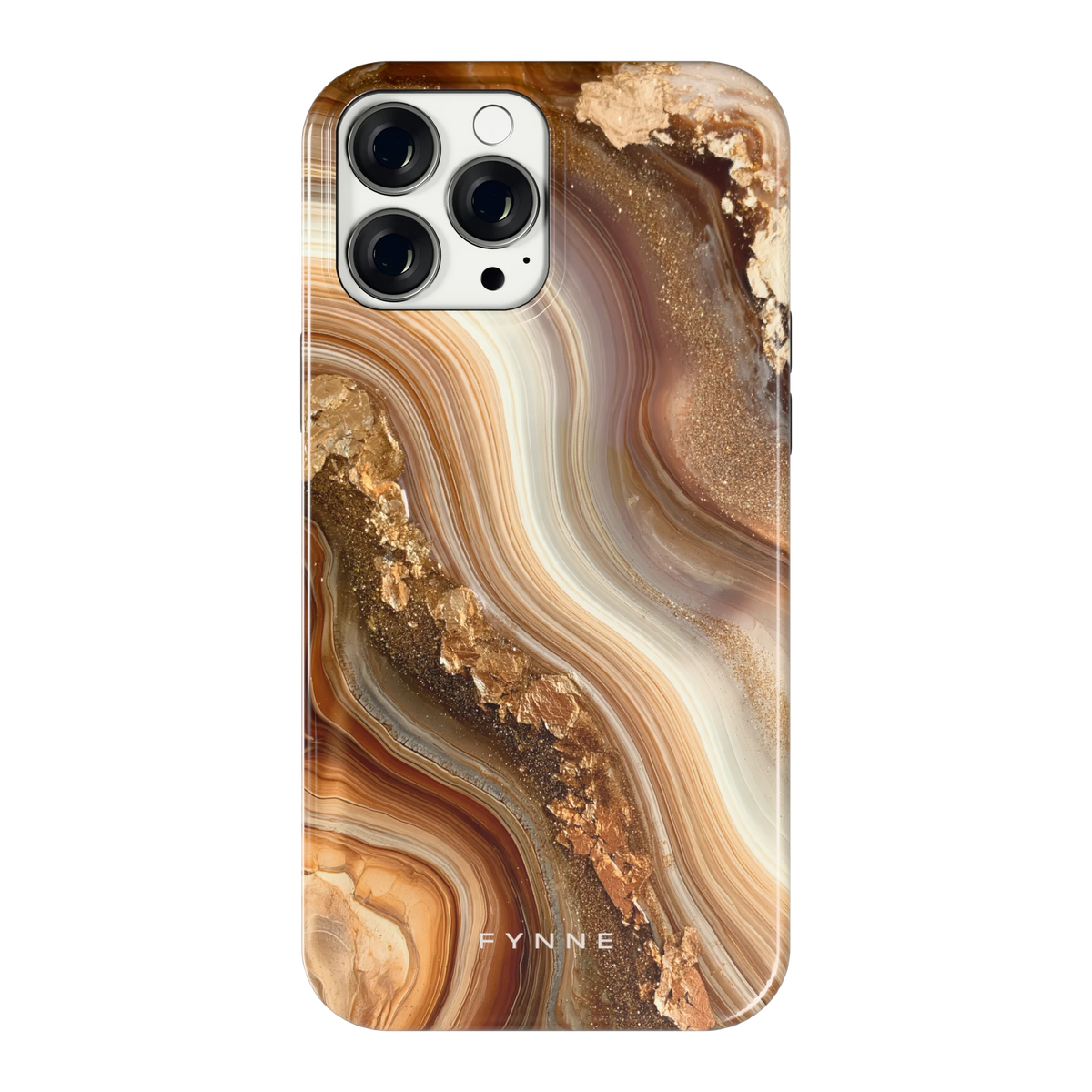 Gouden Agaatgolf hoesje voor iPhone 13 Pro Max, achterkant