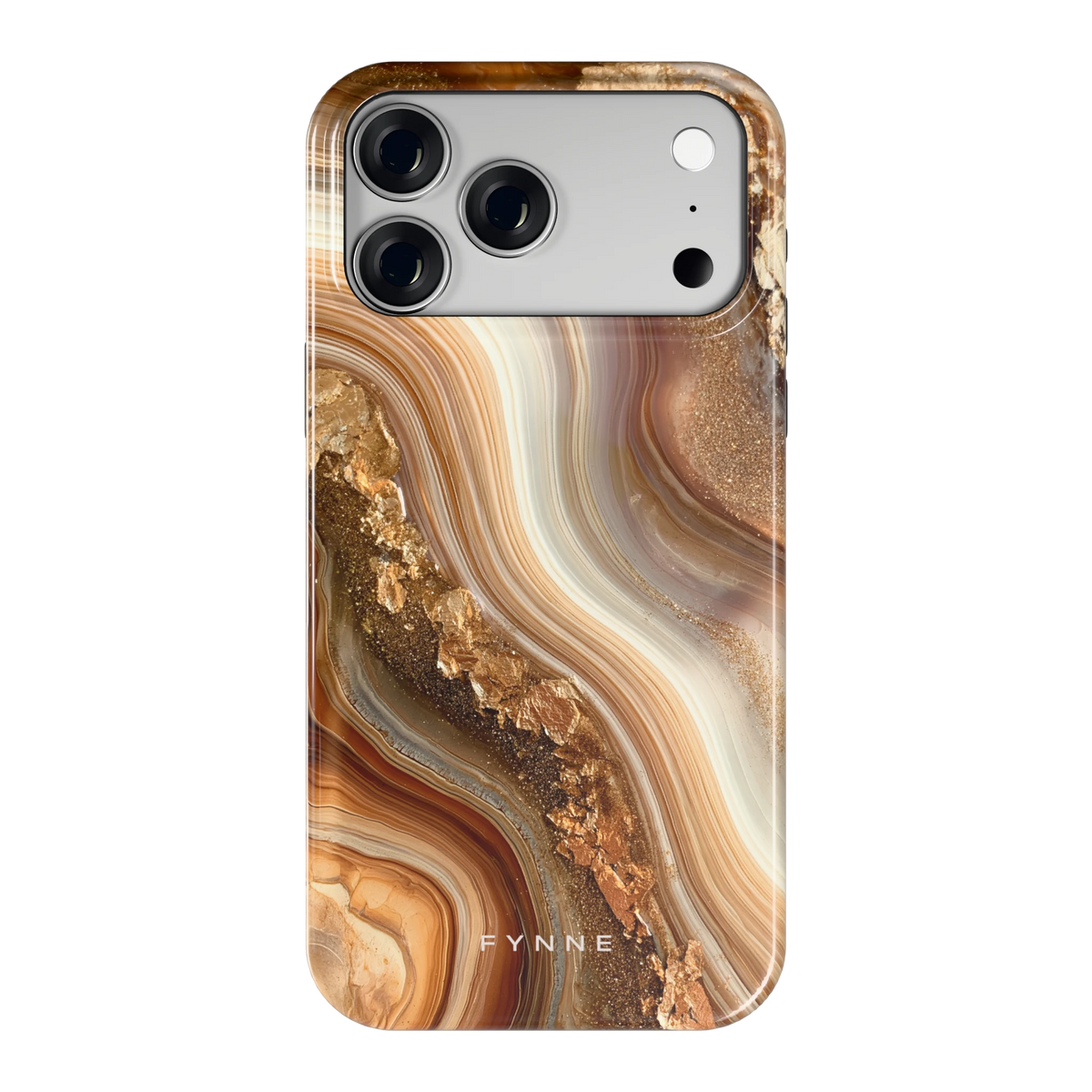 Gouden Agaatgolf hoesje voor iPhone 18 Pro Max, achterkant