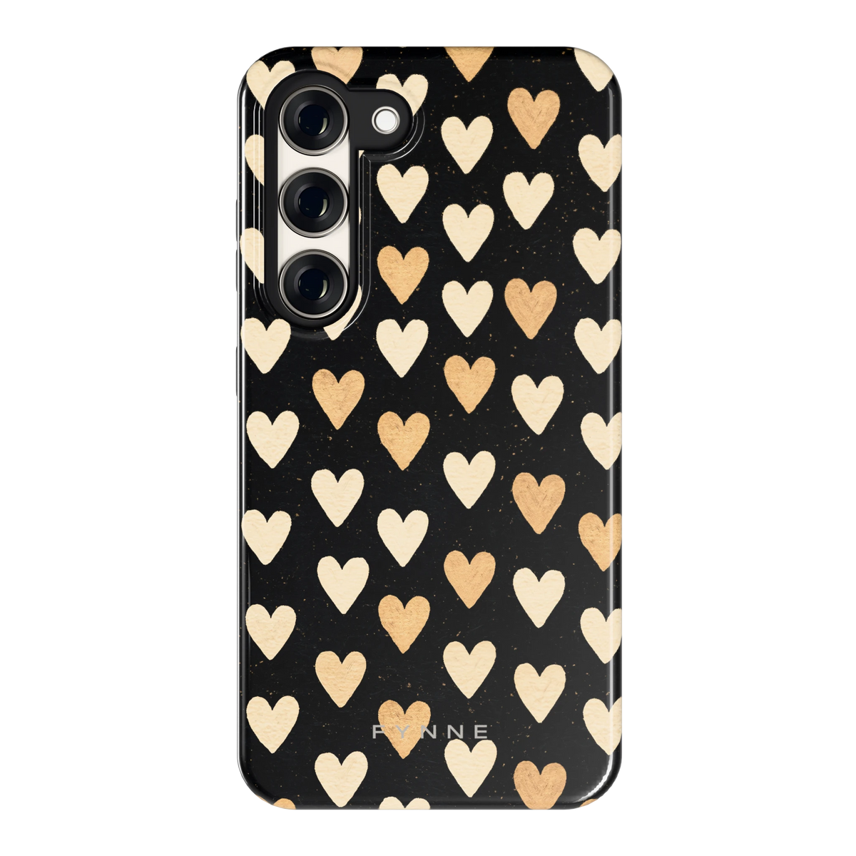 Gouden Hartjes hoesje voor Galaxy S23, achterkant