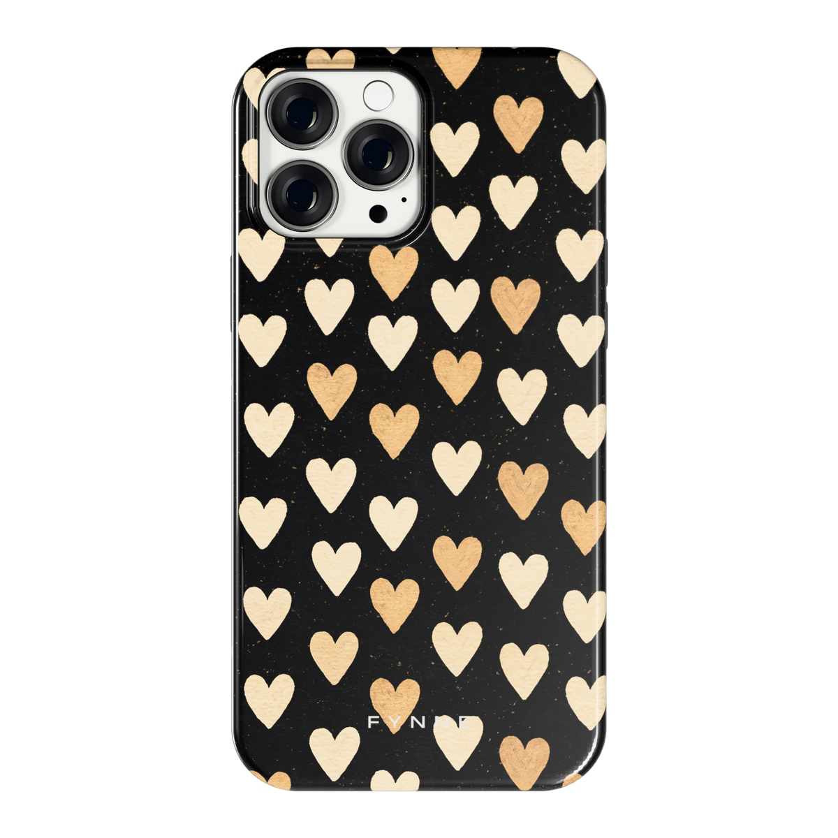 Gouden Hartjes hoesje voor iPhone 13 Pro Max, achterkant