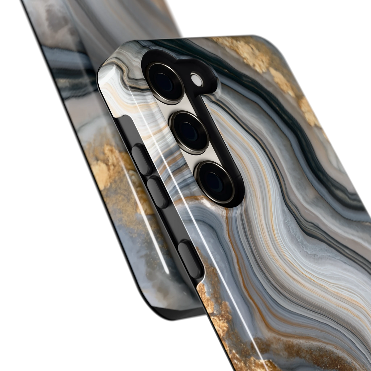 Gouden Marmer hoesje voor Galaxy S23, close-up