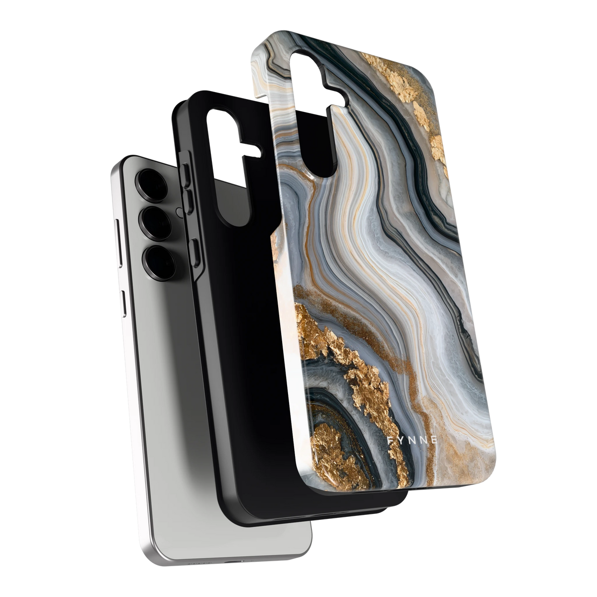 Gouden Marmer hoesje voor Galaxy S24 FE, los van de telefoon