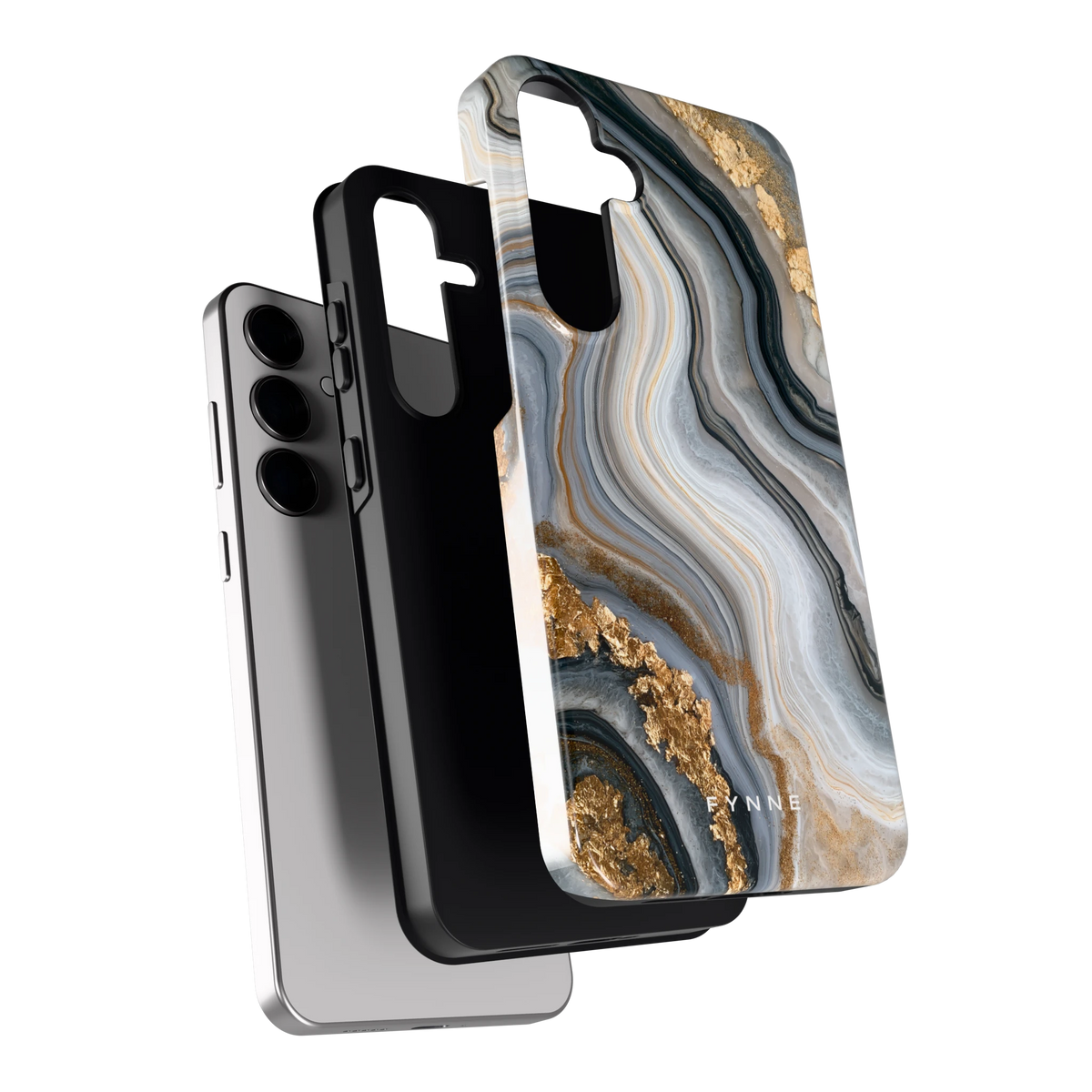 Gouden Marmer hoesje voor Galaxy S24+, los van de telefoon