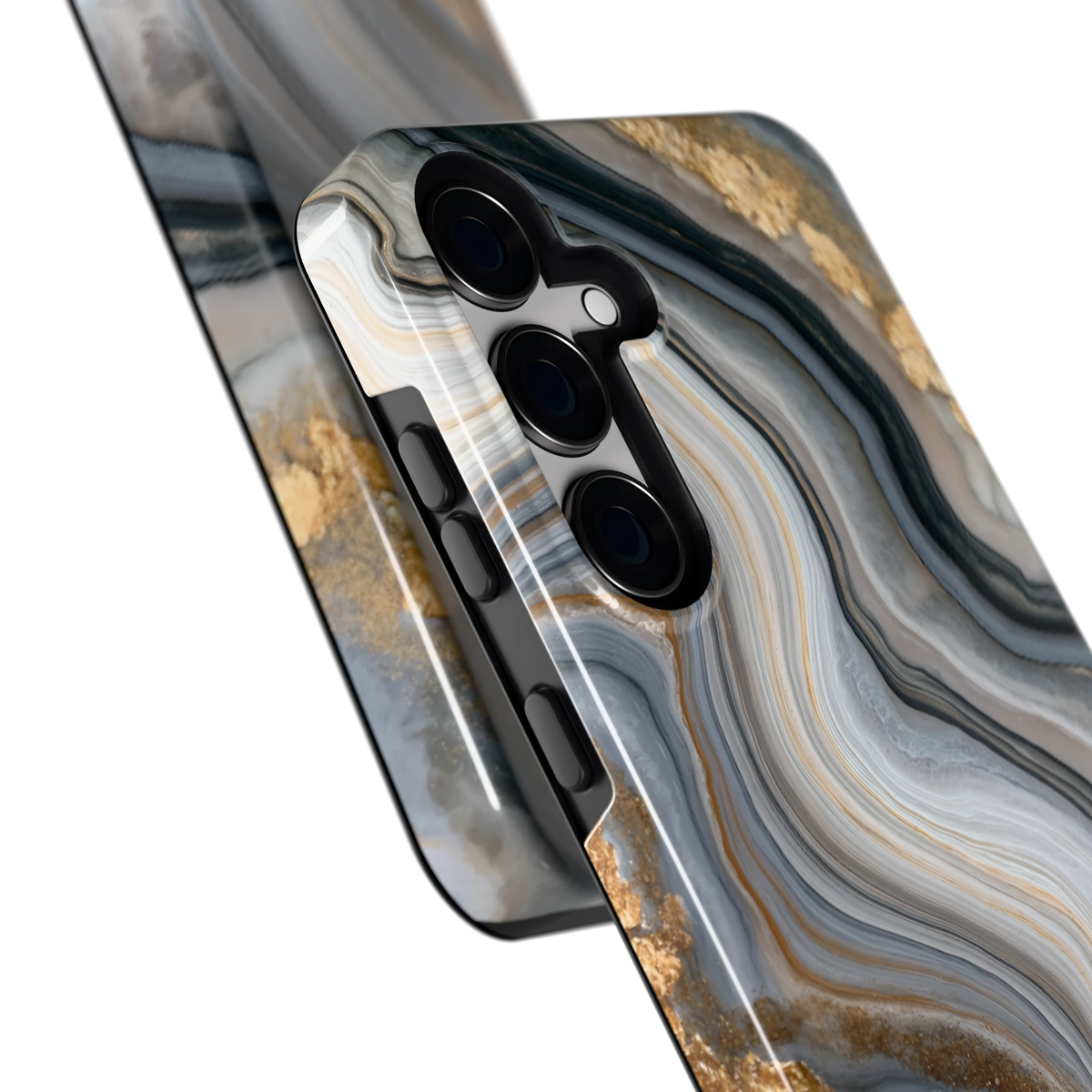 Gouden Marmer hoesje voor Galaxy S24+, close-up