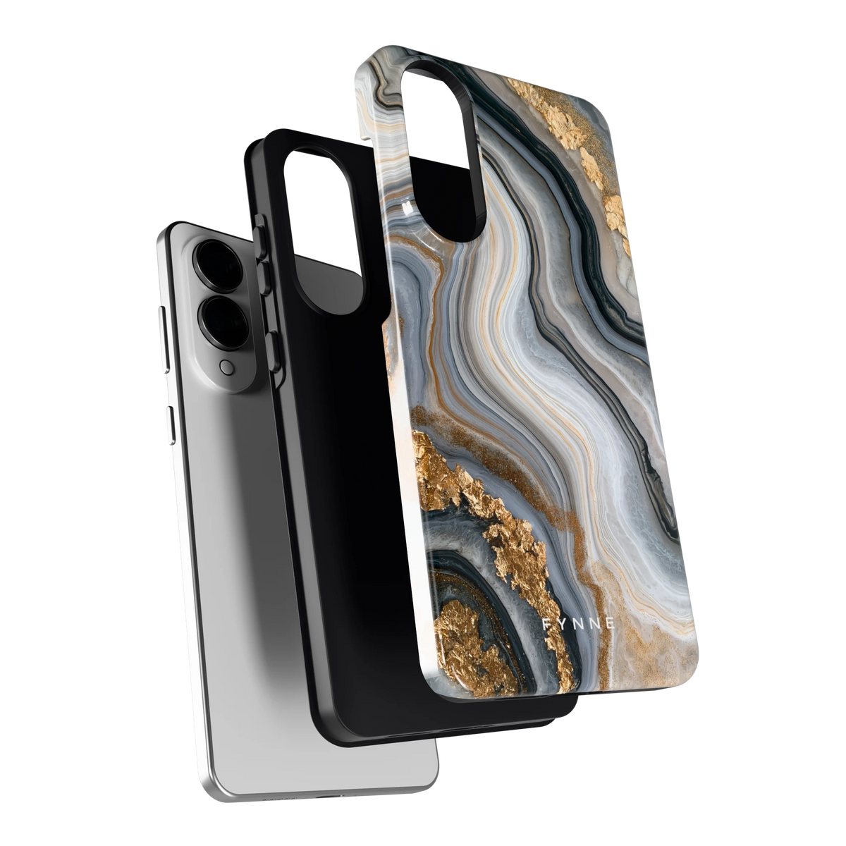 Gouden Marmer hoesje voor Galaxy S25 Edge, los van de telefoon