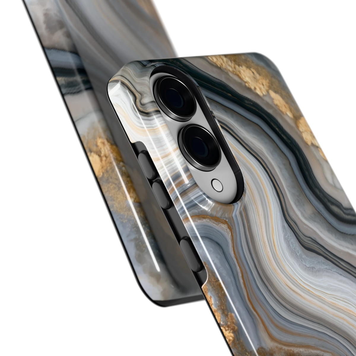 Gouden Marmer hoesje voor Galaxy S25 Edge, close-up