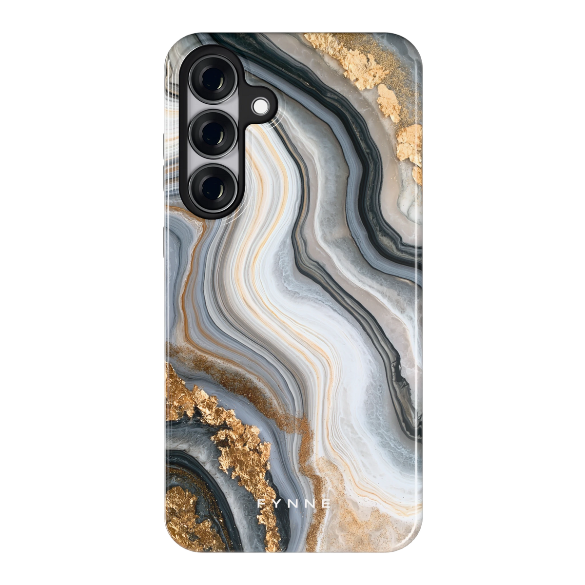 Gouden Marmer hoesje voor Galaxy S25+, achterkant