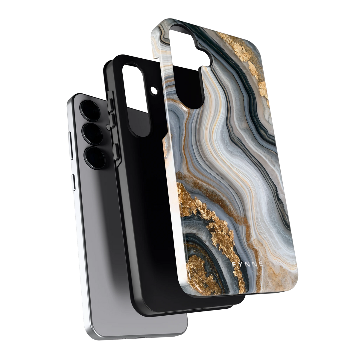 Gouden Marmer hoesje voor Galaxy S25+, los van de telefoon