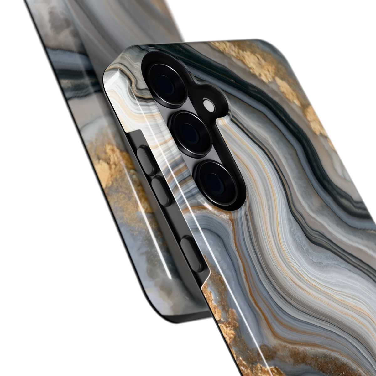 Gouden Marmer hoesje voor Galaxy S25+, close-up