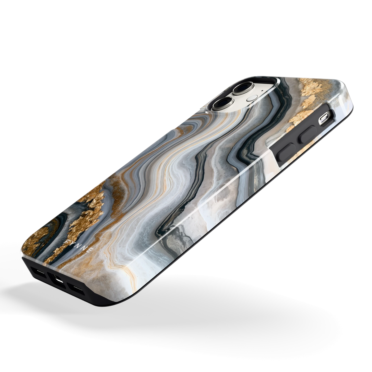Gouden Marmer hoesje voor iPhone 11, schuin