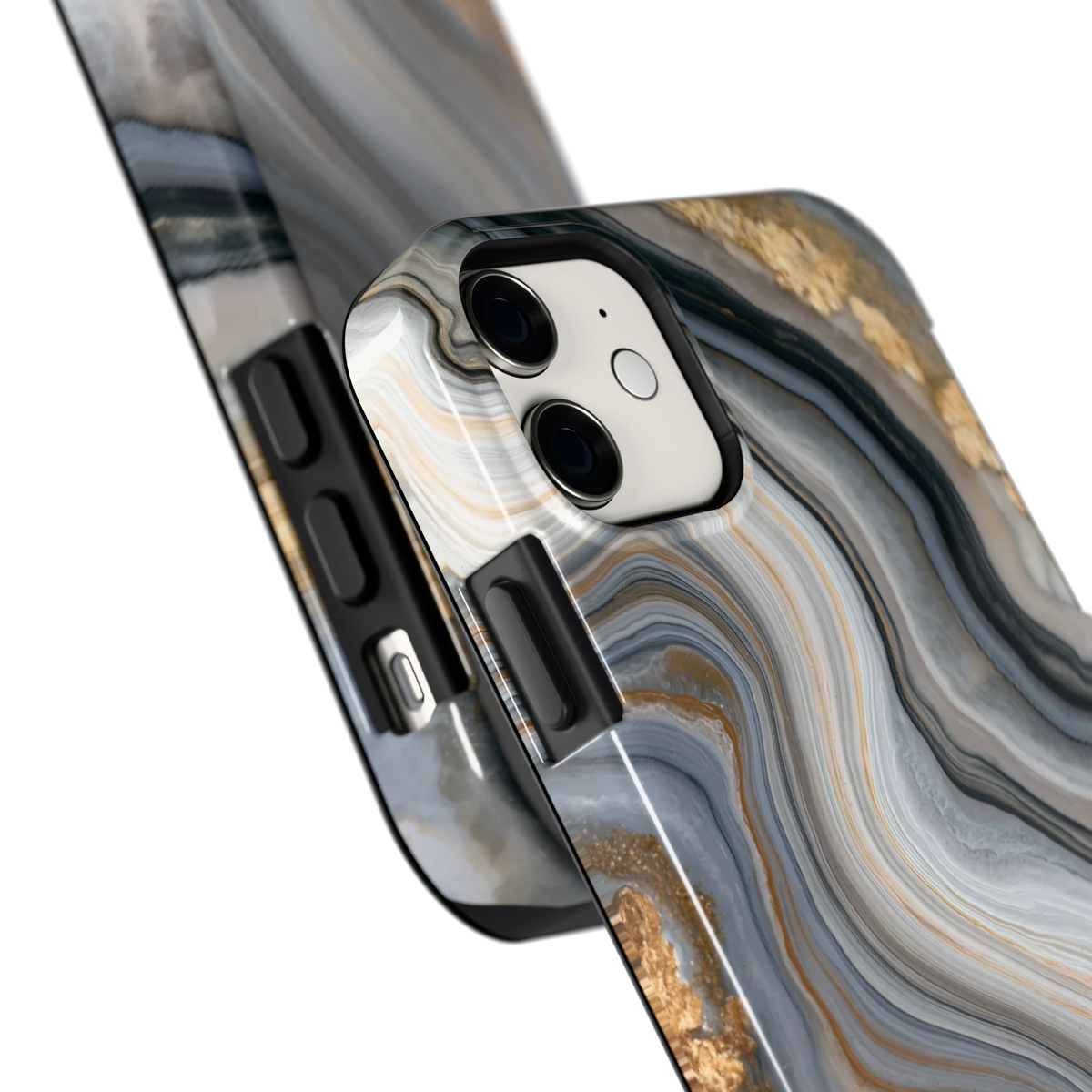 Gouden Marmer hoesje voor iPhone 11, close-up