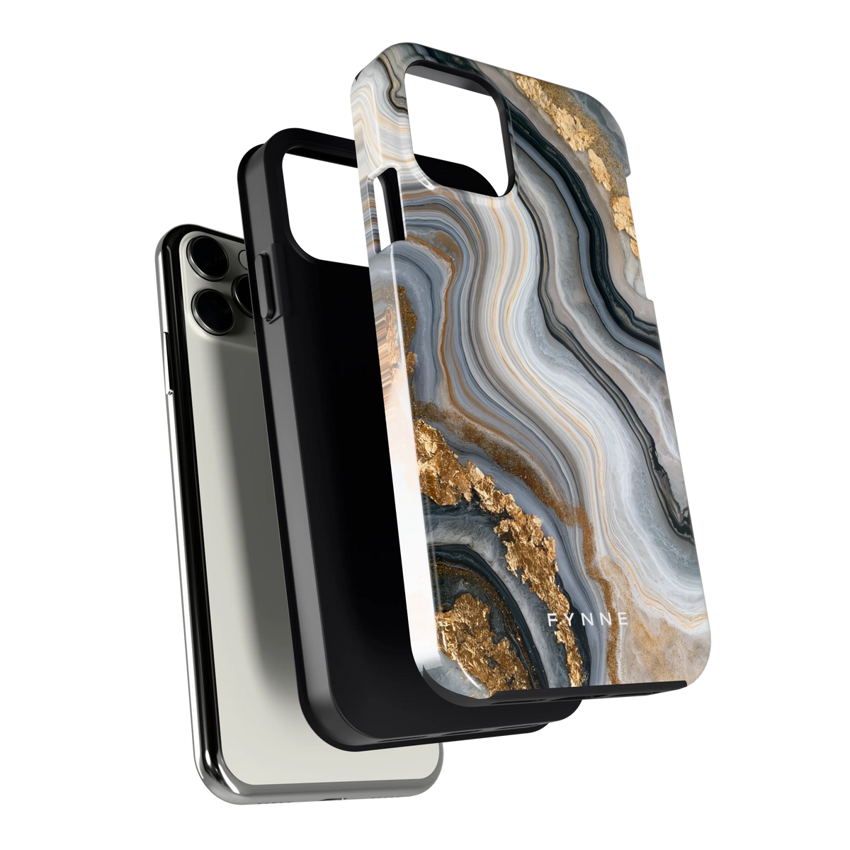 Gouden Marmer hoesje voor iPhone 11 Pro, los van de telefoon