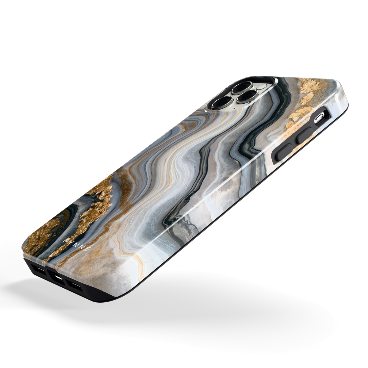 Gouden Marmer hoesje voor iPhone 11 Pro Max, schuin