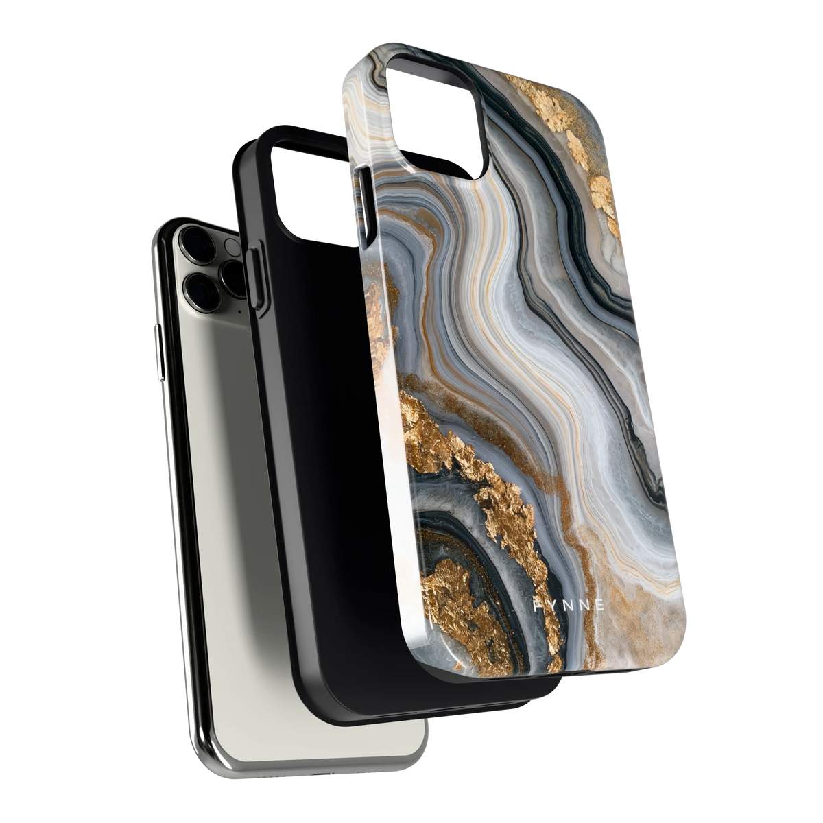 Gouden Marmer hoesje voor iPhone 11 Pro Max, los van de telefoon