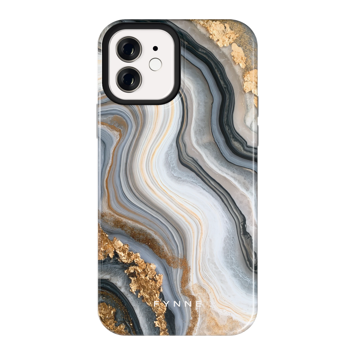 Gouden Marmer hoesje voor iPhone 12, achterkant