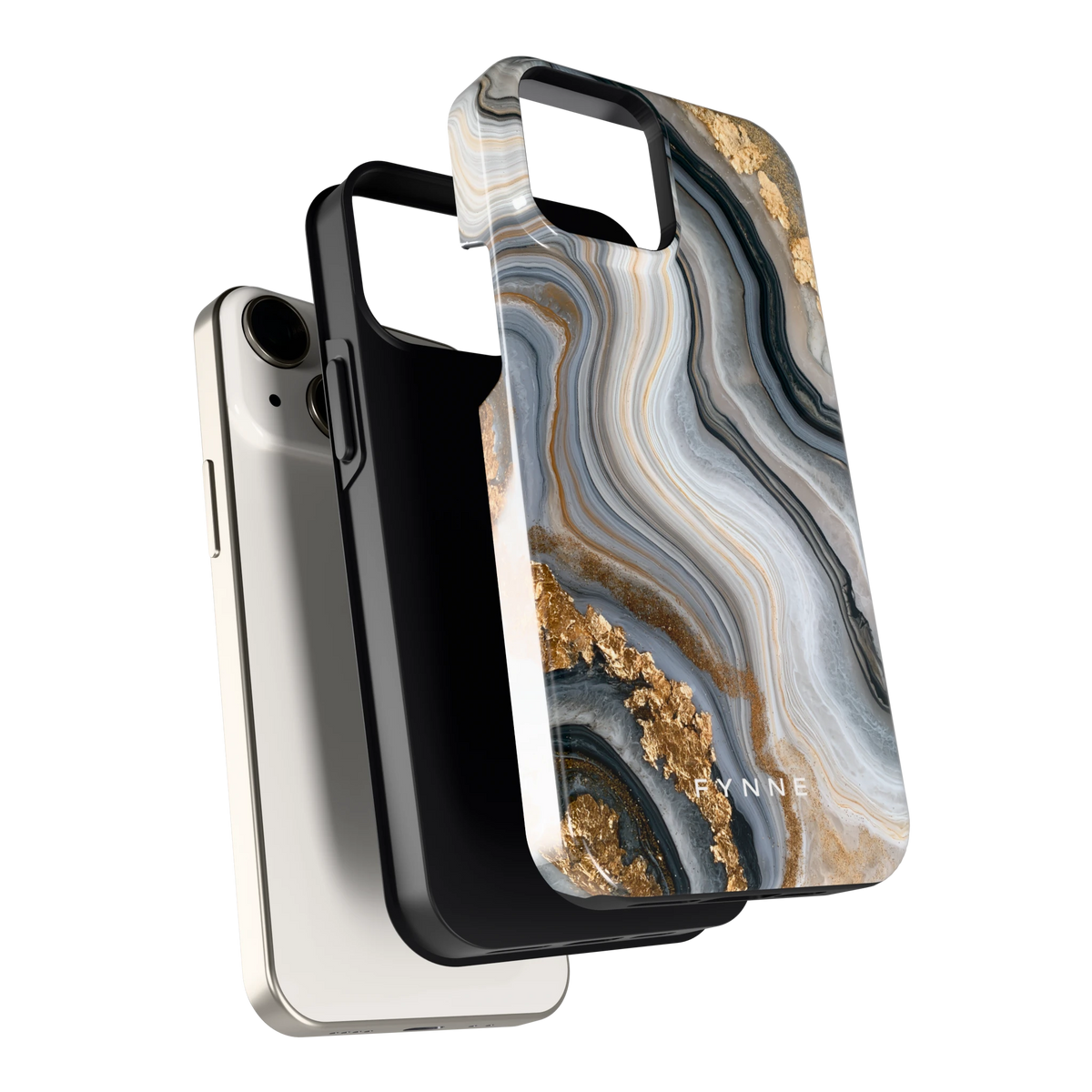 Gouden Marmer hoesje voor iPhone 13 mini, los van de telefoon