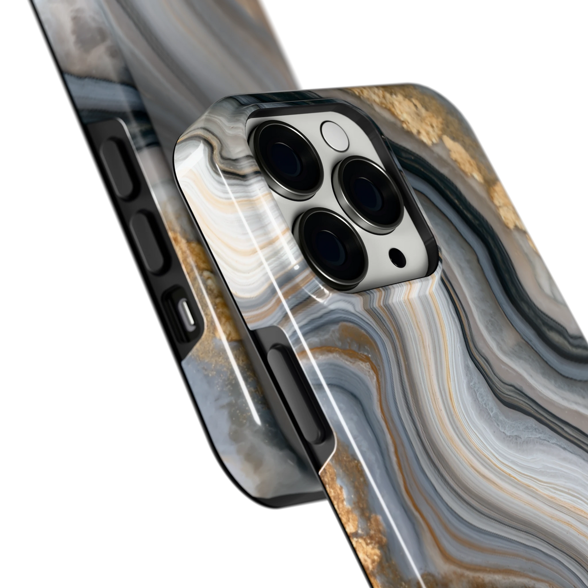 Gouden Marmer hoesje voor iPhone 13 Pro, close-up