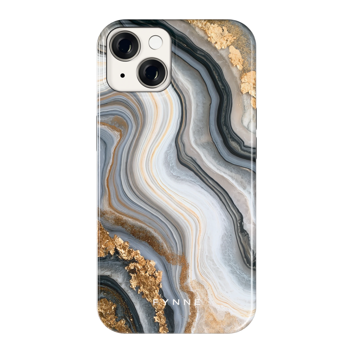 Gouden Marmer hoesje voor iPhone 14, achterkant
