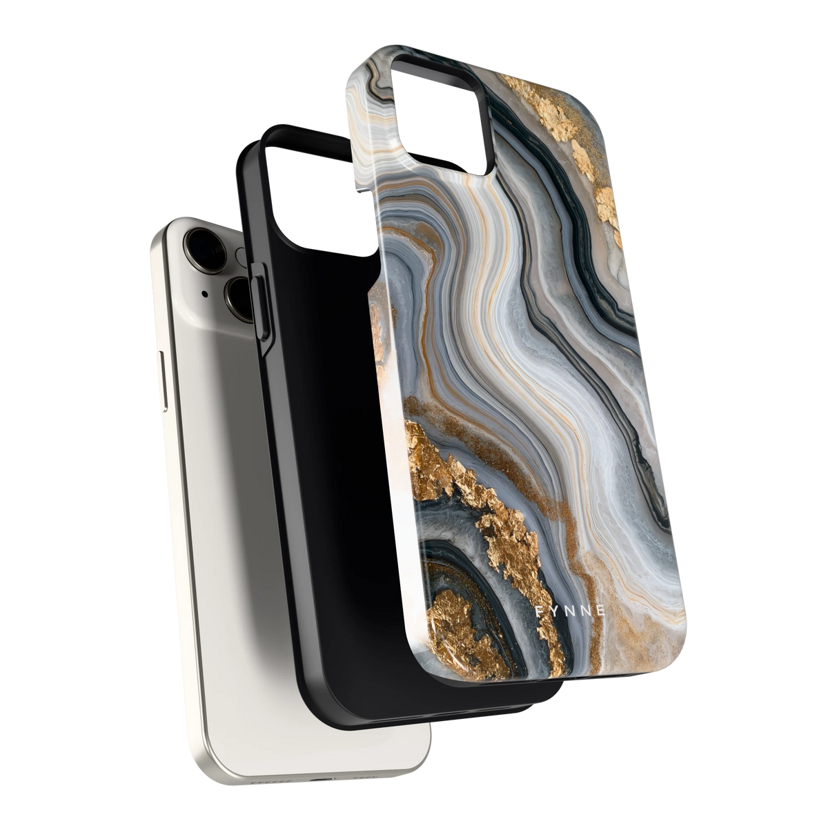 Gouden Marmer hoesje voor iPhone 14 Plus, los van de telefoon