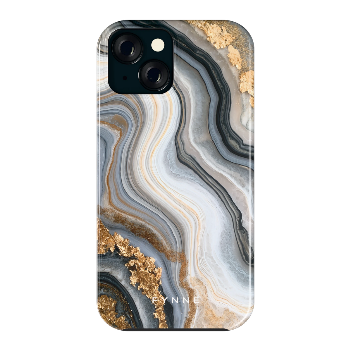 Gouden Marmer hoesje voor iPhone 15, achterkant