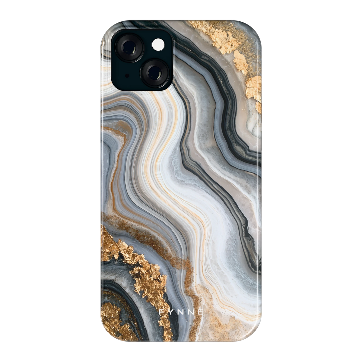 Gouden Marmer hoesje voor iPhone 15 Plus, achterkant