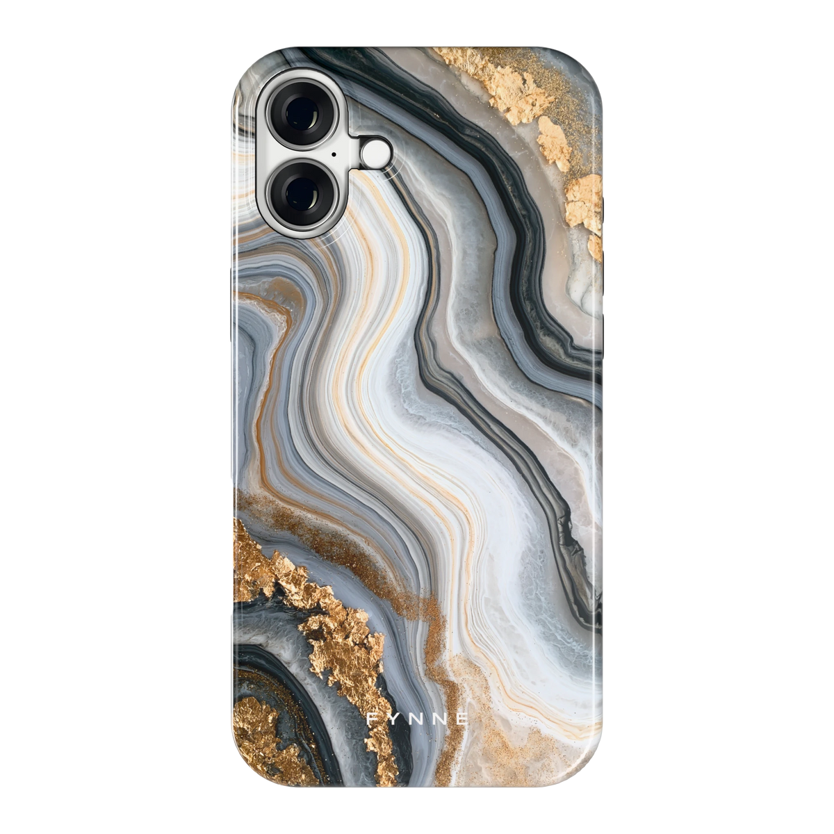 Gouden Marmer hoesje voor iPhone 16 Plus, achterkant