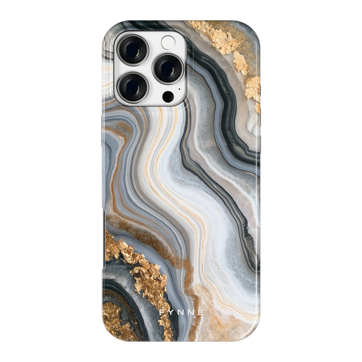 Gouden Marmer hoesje voor iPhone 16 Pro Max, achterkant