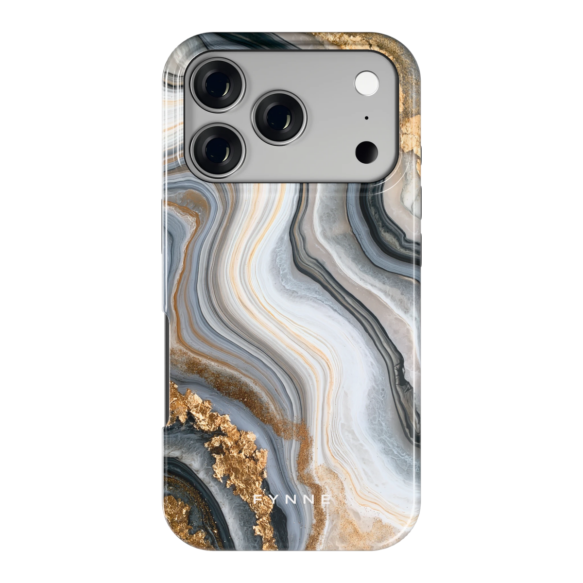 Gouden Marmer hoesje voor iPhone 17 Pro, achterkant