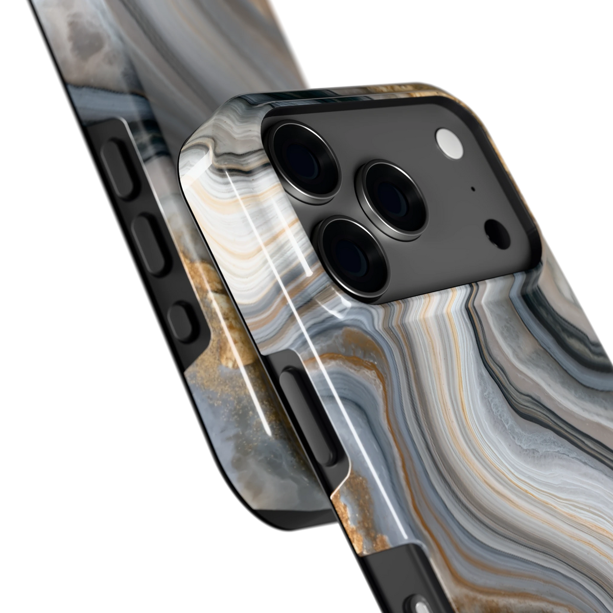 Gouden Marmer hoesje voor iPhone 17 Pro, close-up