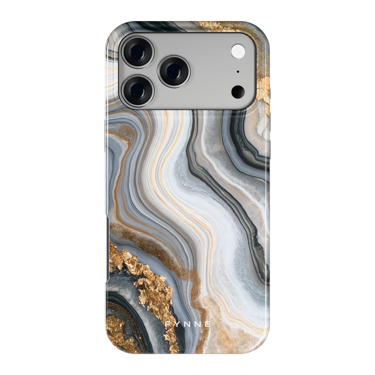 Gouden Marmer hoesje voor iPhone 17 Pro Max, achterkant