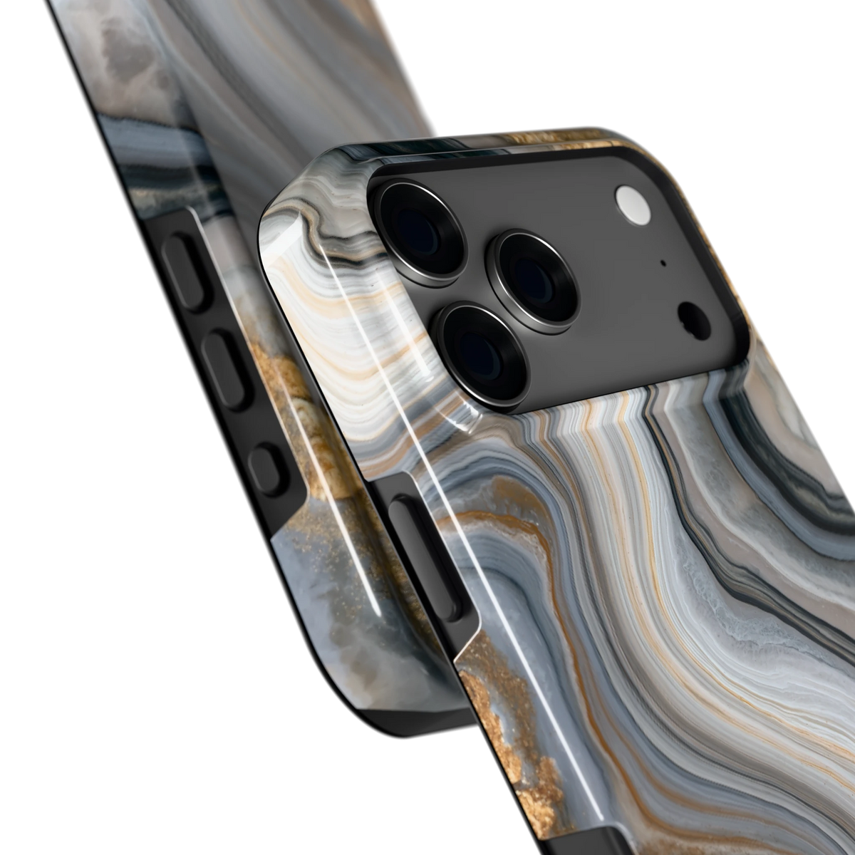 Gouden Marmer hoesje voor iPhone 17 Pro Max, close-up