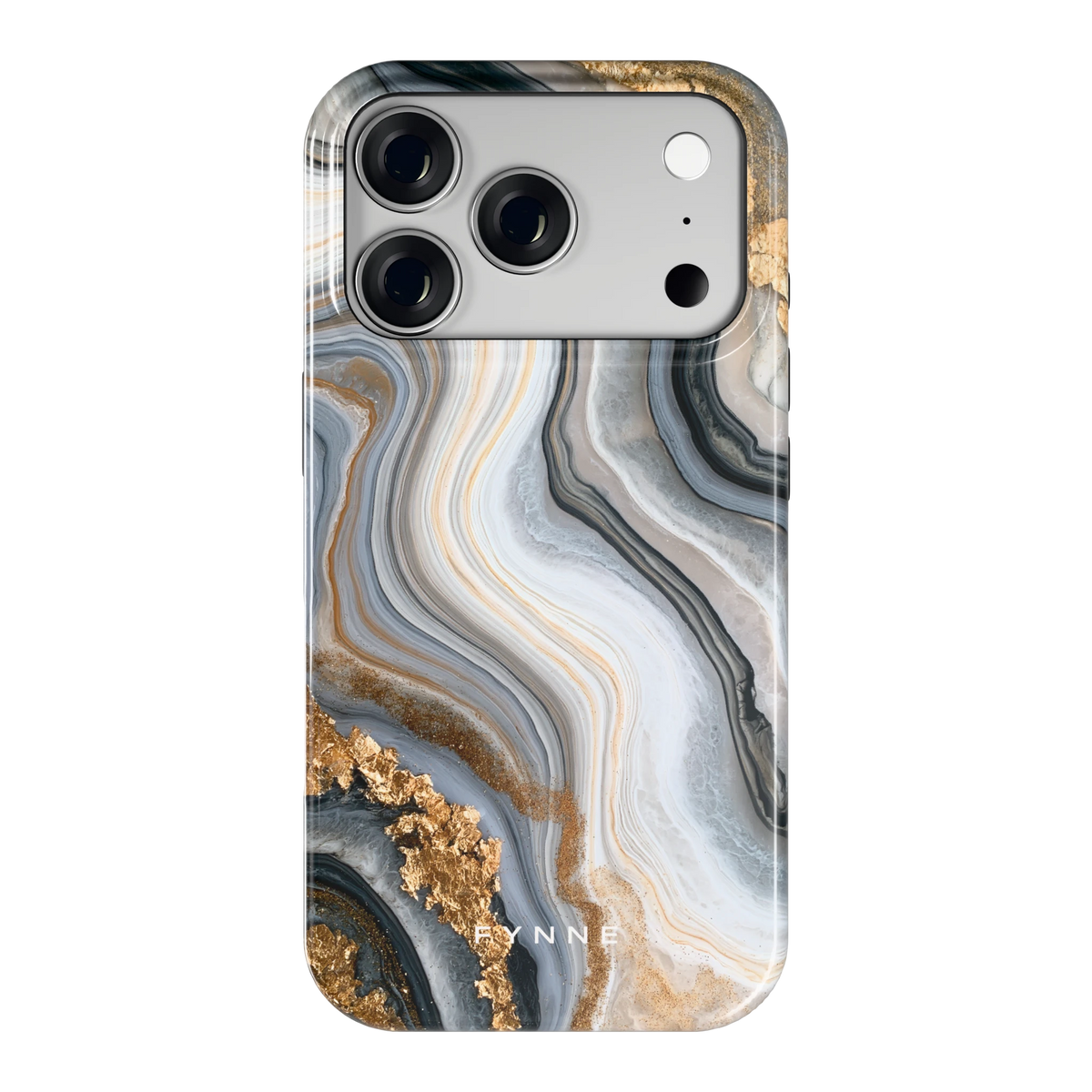 Gouden Marmer hoesje voor iPhone 18 Pro, achterkant