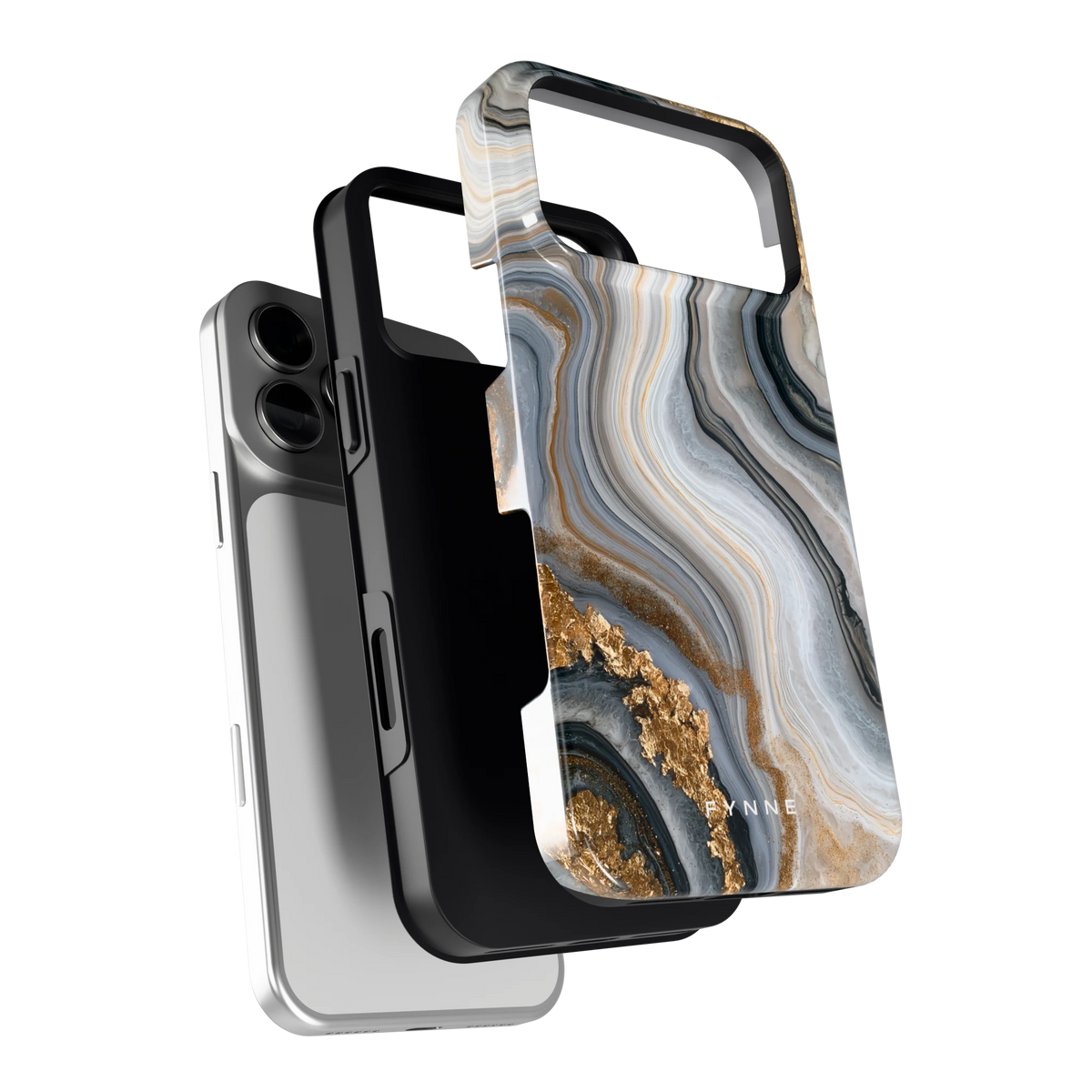 Gouden Marmer hoesje voor iPhone 18 Pro Max, los van de telefoon