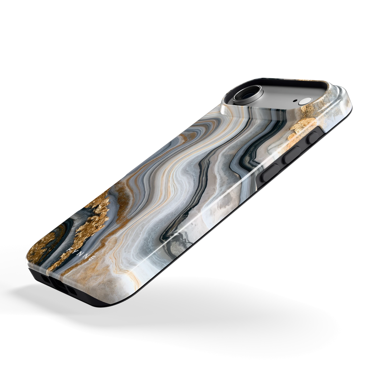 Gouden Marmer hoesje voor iPhone Air, schuin