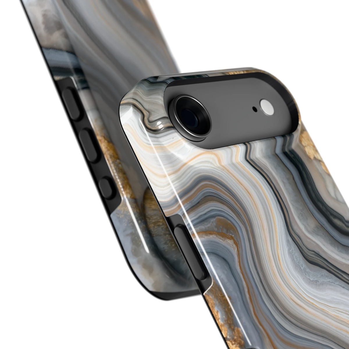 Gouden Marmer hoesje voor iPhone Air, close-up