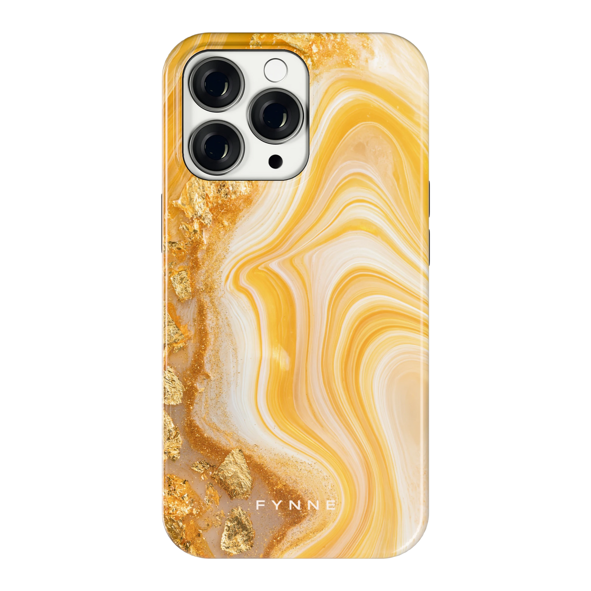Gouden Marmerswirl hoesje voor iPhone 13 Pro, achterkant