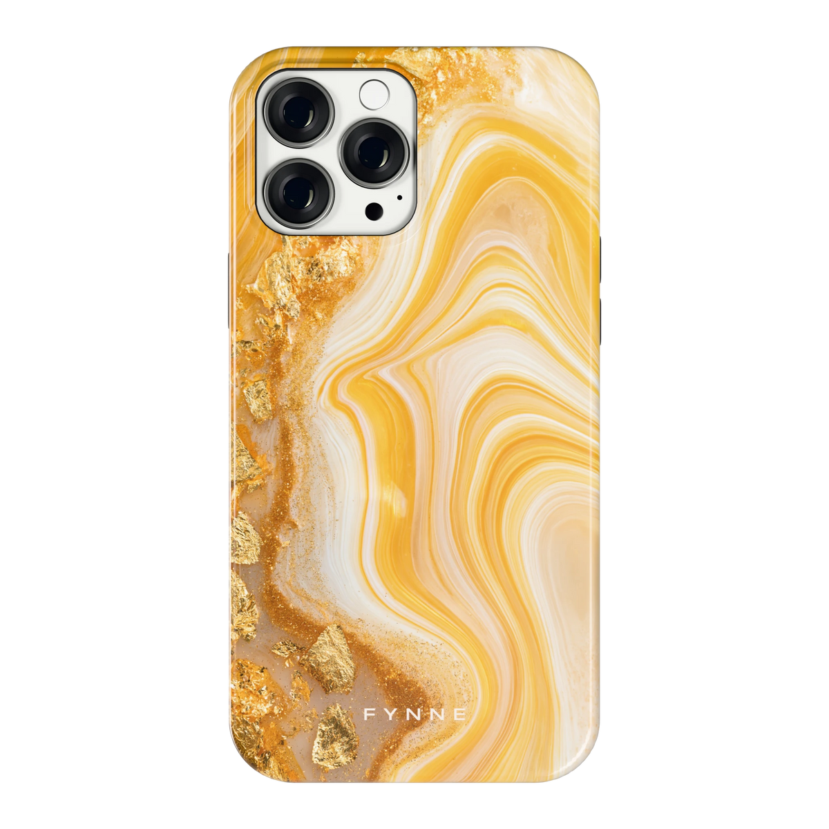 Gouden Marmerswirl hoesje voor iPhone 13 Pro Max, achterkant