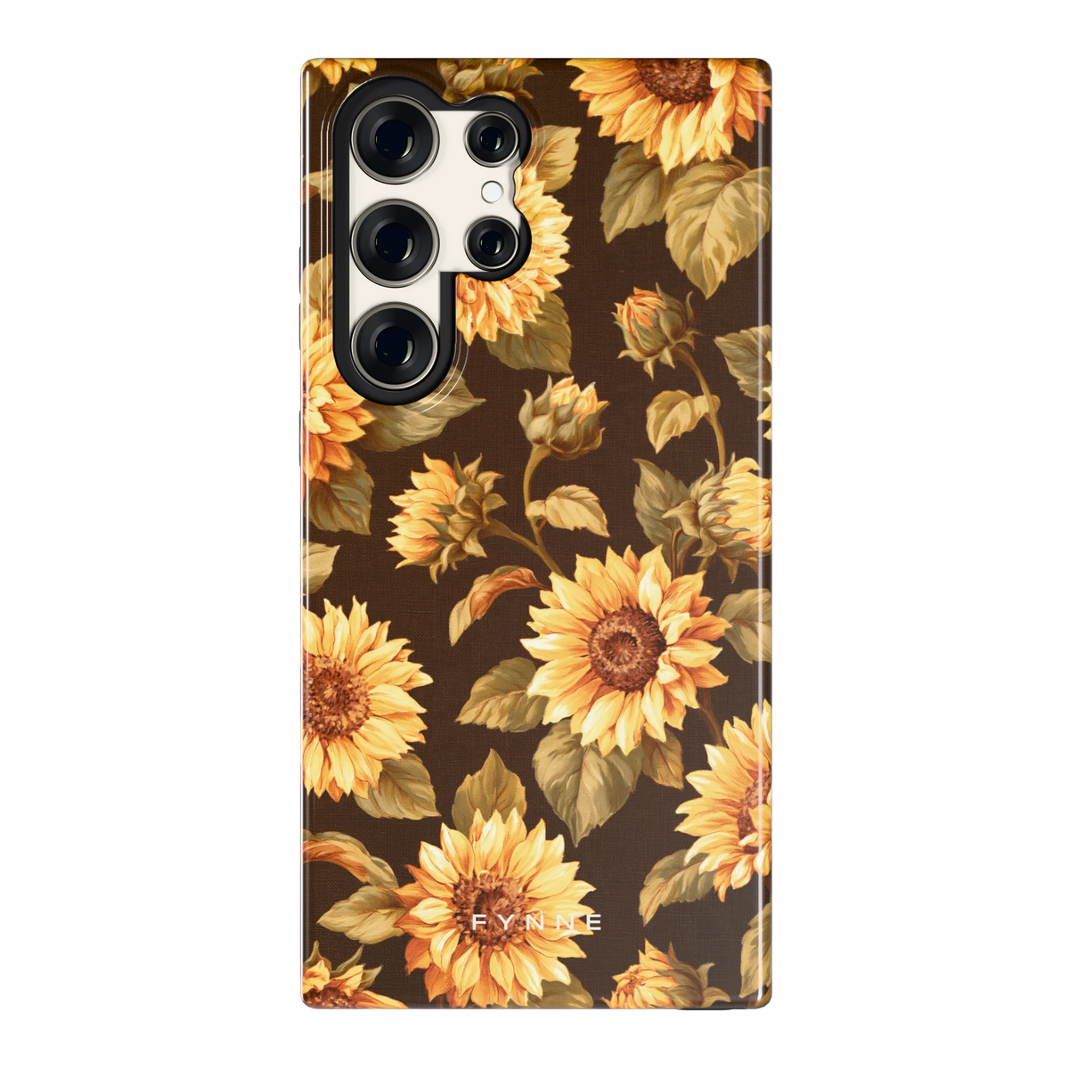 Gouden Zonnebloemen hoesje voor Galaxy S23 Ultra, achterkant