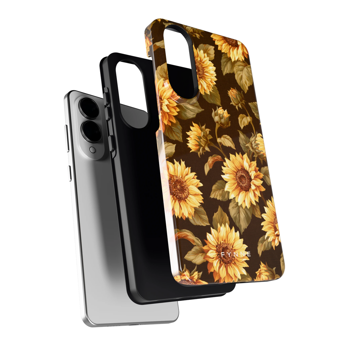 Gouden Zonnebloemen hoesje voor Galaxy S25 Edge, los van de telefoon