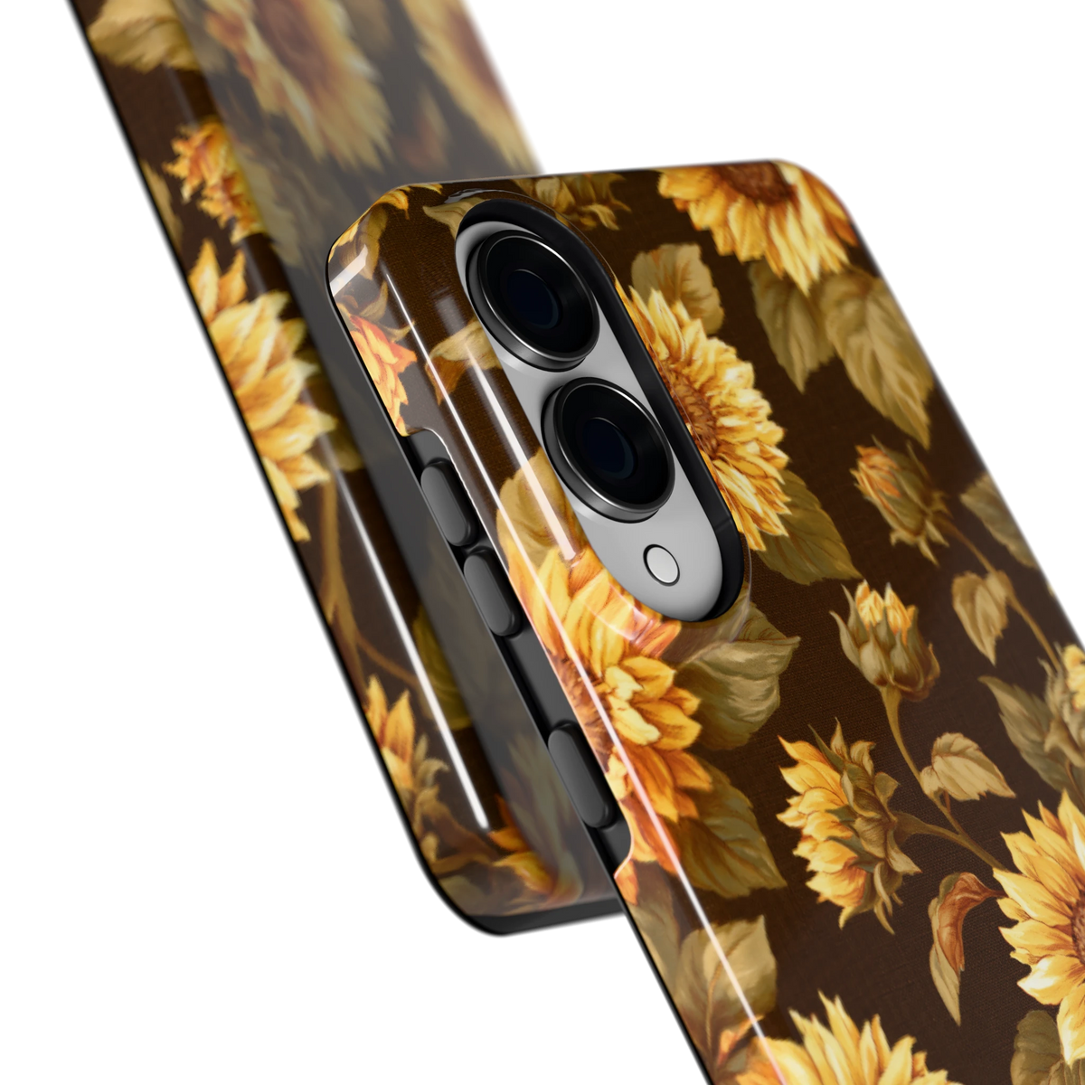 Gouden Zonnebloemen hoesje voor Galaxy S25 Edge, close-up