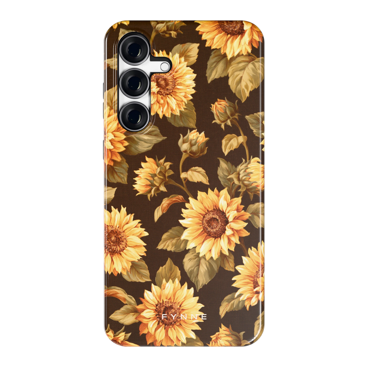Gouden Zonnebloemen hoesje voor Galaxy S25 FE, achterkant